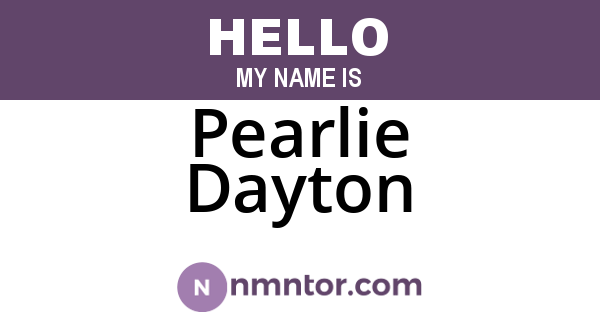 Pearlie Dayton