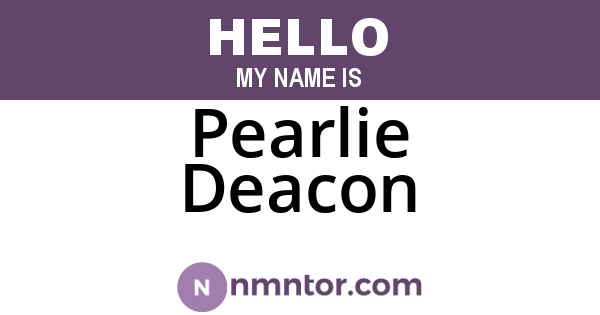 Pearlie Deacon