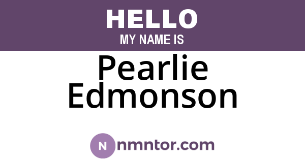 Pearlie Edmonson