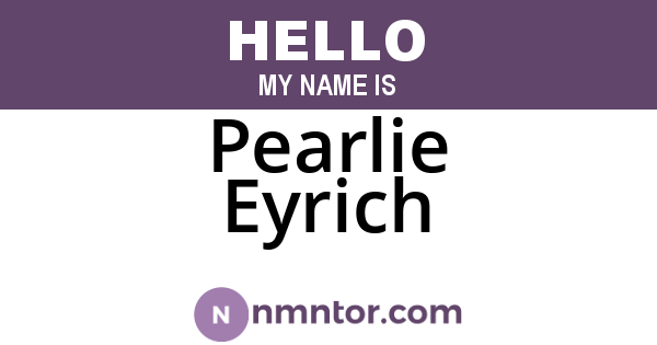 Pearlie Eyrich