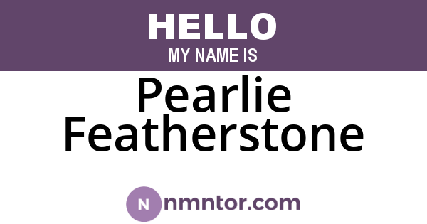 Pearlie Featherstone