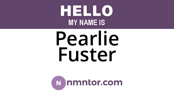 Pearlie Fuster
