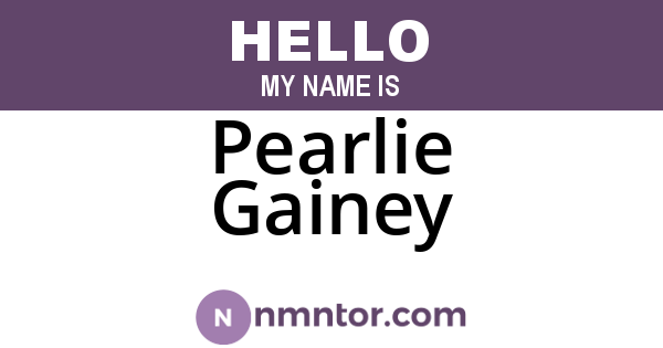 Pearlie Gainey