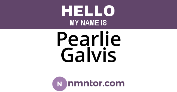 Pearlie Galvis