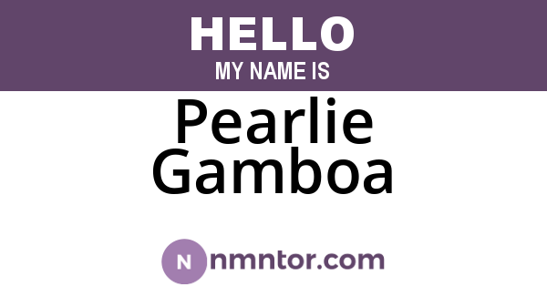 Pearlie Gamboa