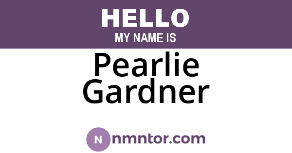 Pearlie Gardner