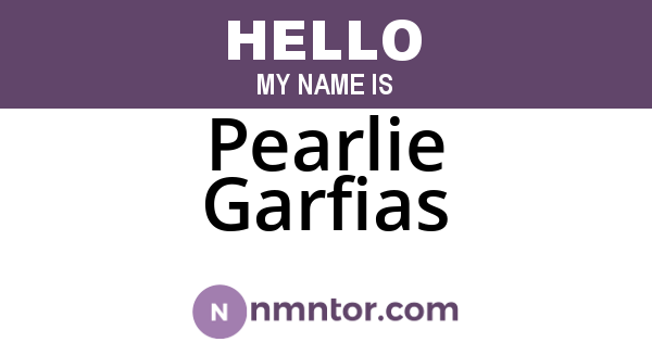 Pearlie Garfias