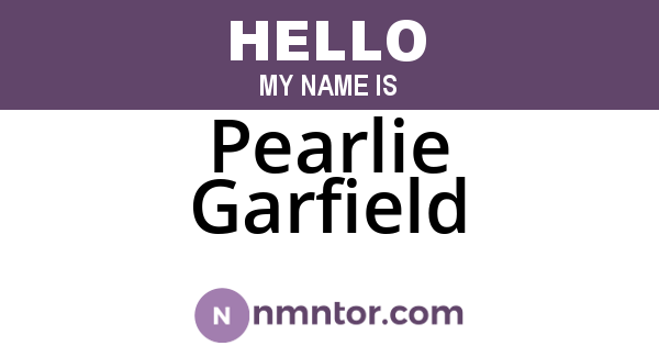 Pearlie Garfield