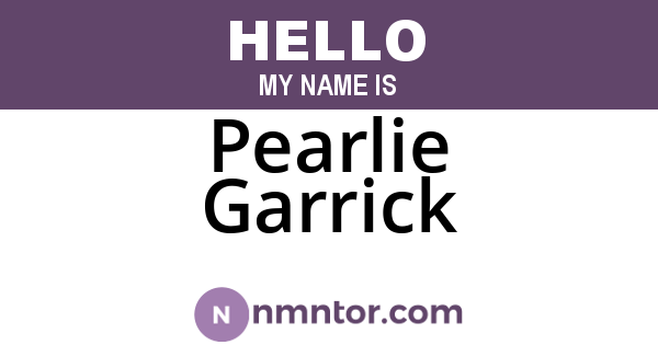 Pearlie Garrick