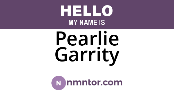 Pearlie Garrity