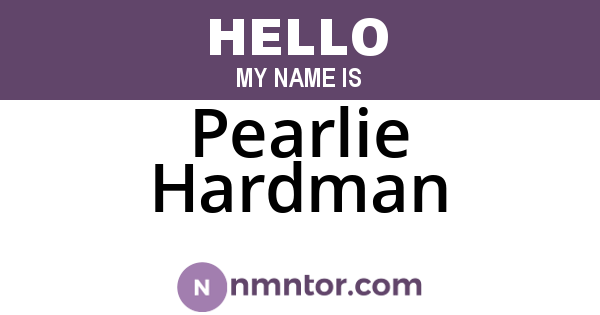 Pearlie Hardman