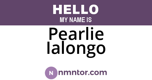 Pearlie Ialongo