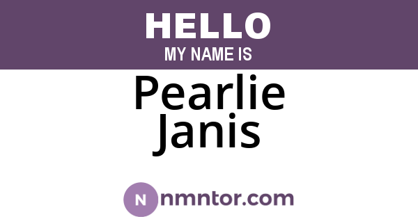 Pearlie Janis