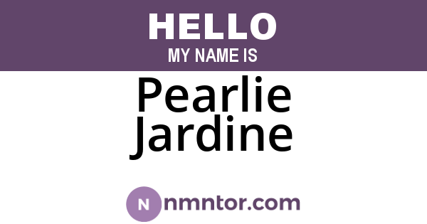 Pearlie Jardine