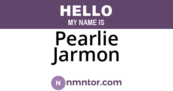 Pearlie Jarmon