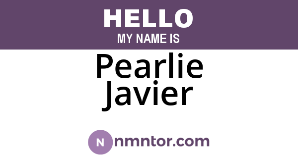 Pearlie Javier