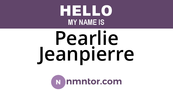 Pearlie Jeanpierre