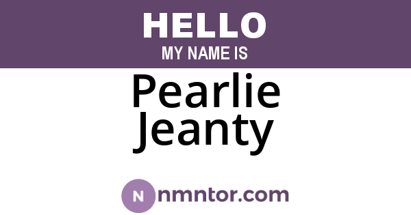 Pearlie Jeanty