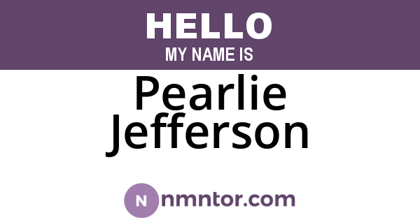 Pearlie Jefferson