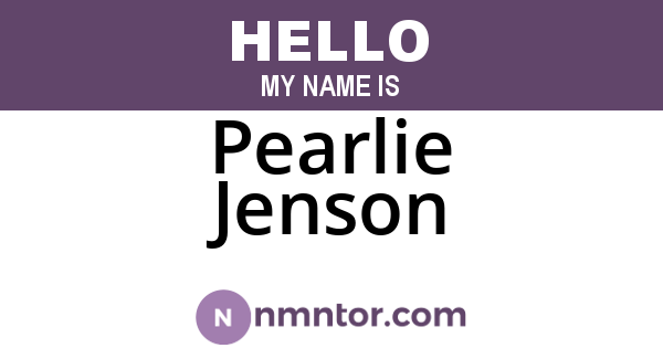 Pearlie Jenson