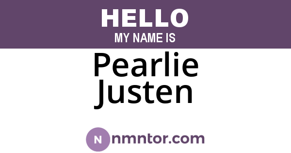 Pearlie Justen