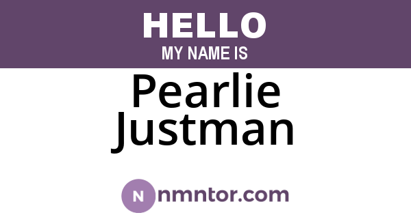 Pearlie Justman