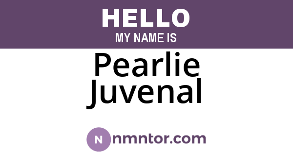 Pearlie Juvenal