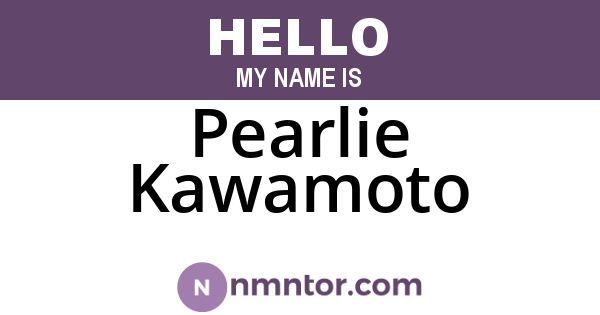 Pearlie Kawamoto