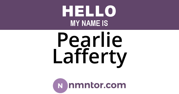 Pearlie Lafferty