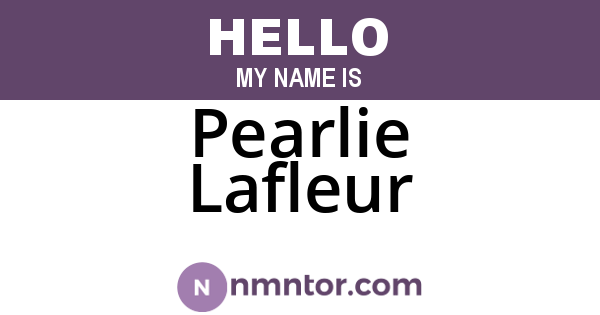 Pearlie Lafleur
