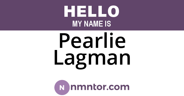 Pearlie Lagman