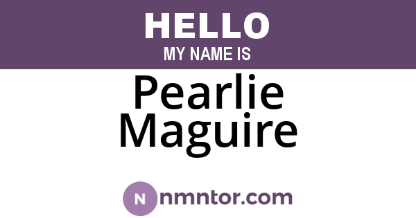 Pearlie Maguire