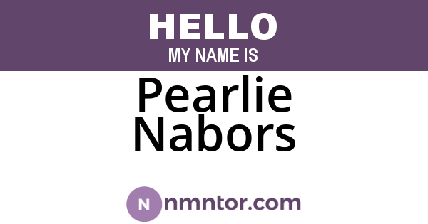 Pearlie Nabors
