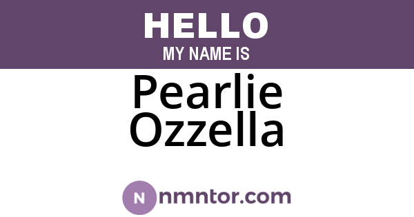 Pearlie Ozzella