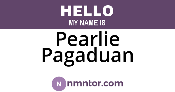 Pearlie Pagaduan