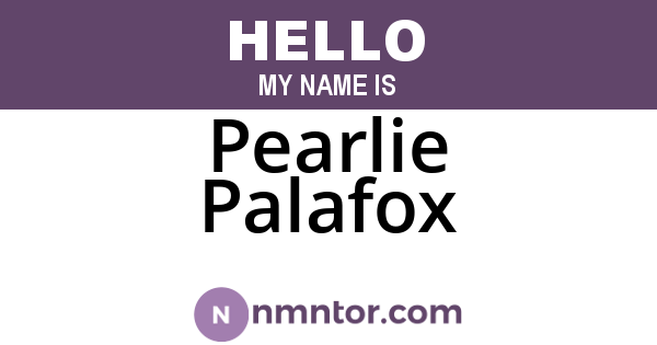 Pearlie Palafox