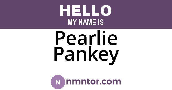 Pearlie Pankey
