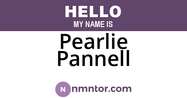 Pearlie Pannell