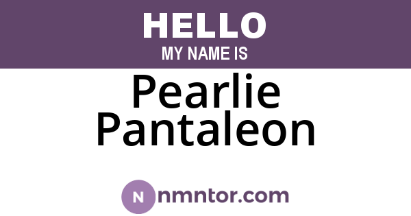 Pearlie Pantaleon
