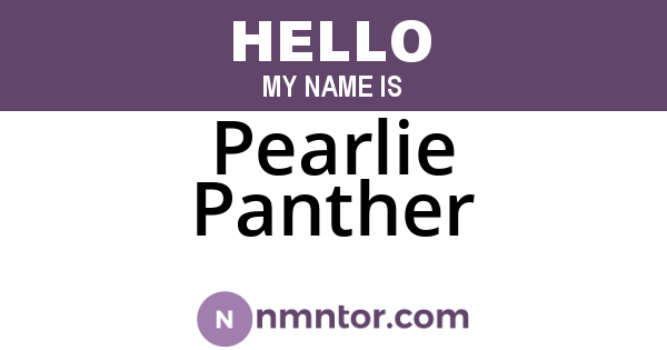 Pearlie Panther