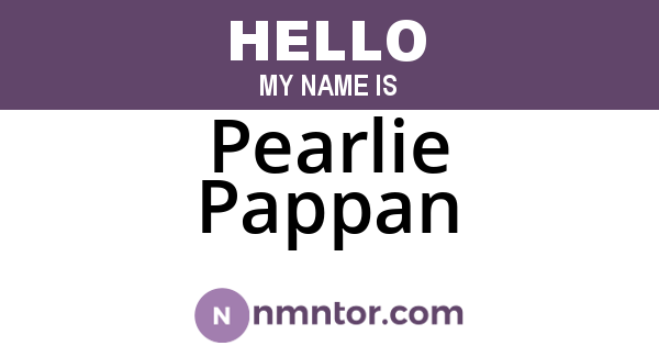 Pearlie Pappan