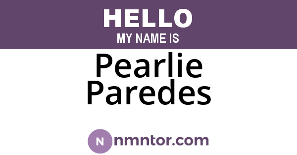 Pearlie Paredes