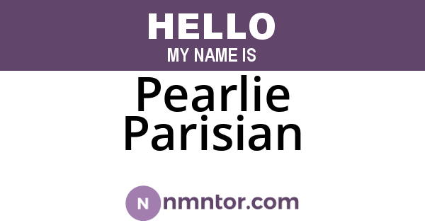 Pearlie Parisian