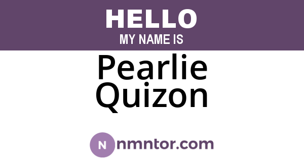 Pearlie Quizon