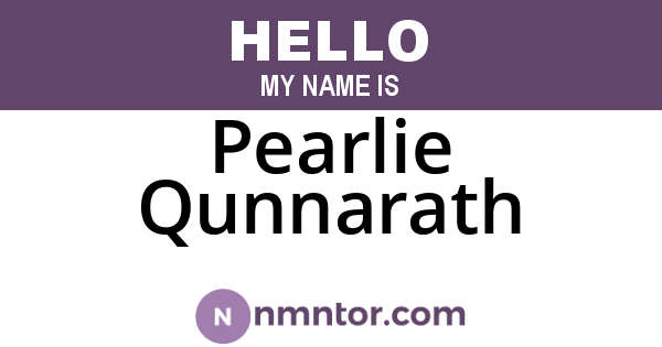 Pearlie Qunnarath