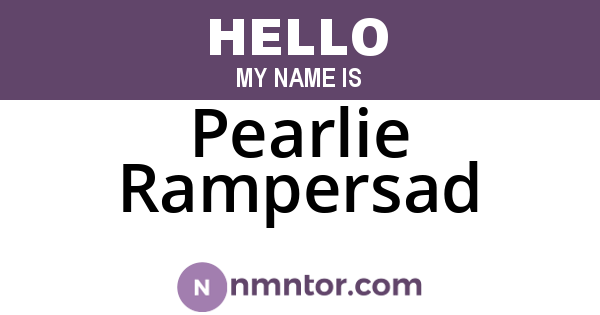 Pearlie Rampersad