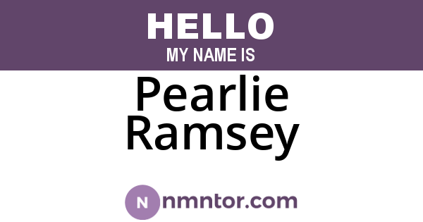 Pearlie Ramsey