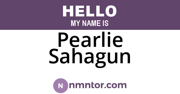 Pearlie Sahagun