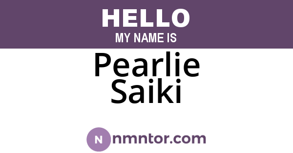 Pearlie Saiki