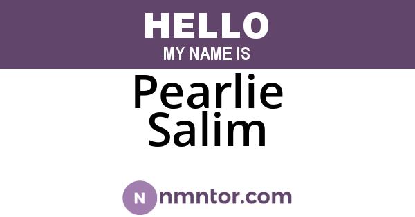 Pearlie Salim
